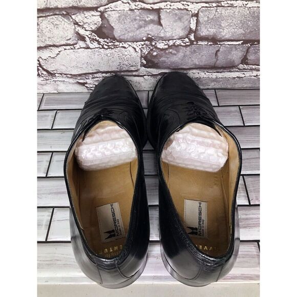 MORESCHI Black Leather Ostrich Cap Toe Oxfords Dress Shoes Men’s Sz 12M US/45EU main image 4